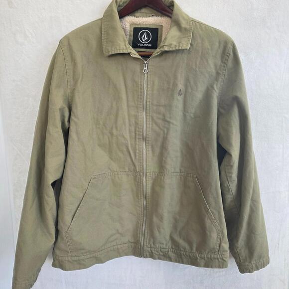 Volcom Sherpa True To This Sherpa Lined Zip Jacket Men’s Size Large - Picture 1 of 11